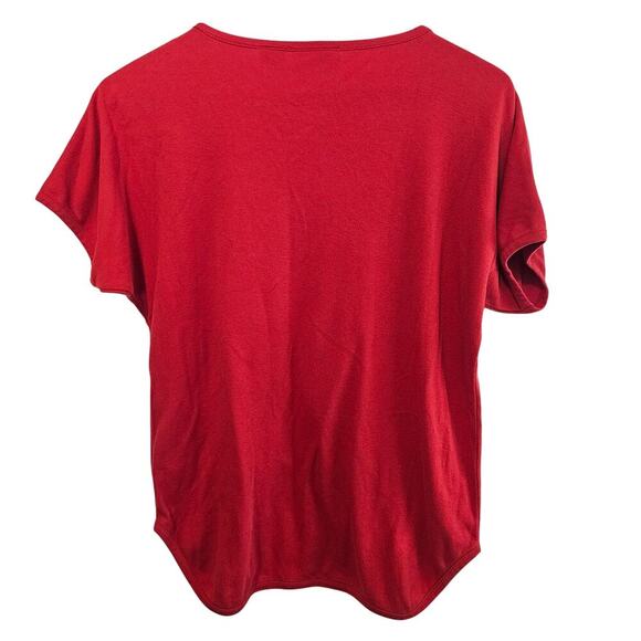 Vintage Bechamel Teddy Bear T-Shirt Womens Large Red 80s Nautical Granny Sailor - Picture 2 of 10